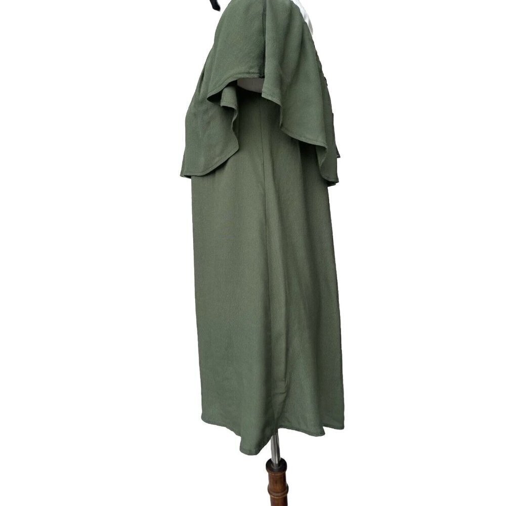 Nasty Gal After Party Vintage Green Off the Shoulder Mini Dress Size XS - Picture 5 of 9